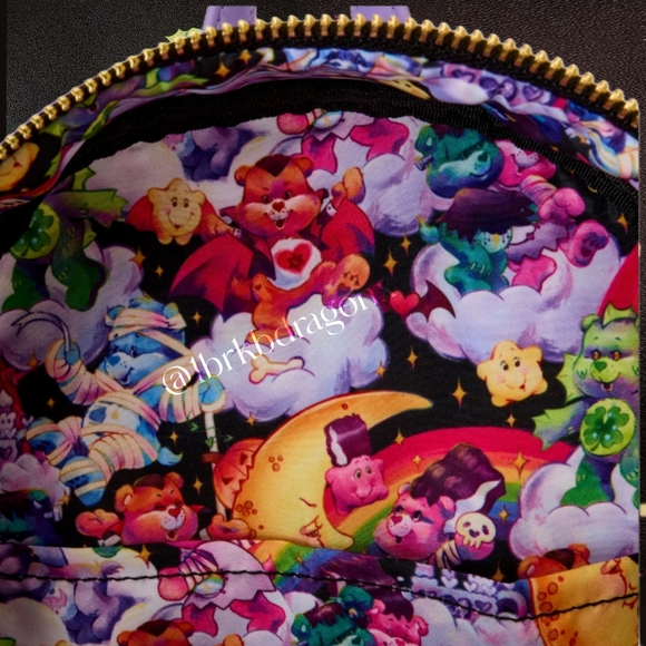 NWT Exclusive Limited Edition Care Bears Loungefly Backpack 🎃 Halloween 👻 Boo - Picture 9 of 16